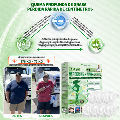 ⏰️Parche adelgazante a nivel nanométrico：✅️ Úsalo una vez al día y verás resultados en 7 días✅️. Elimina la acumulación de grasa rebelde y mejora la diabetes.