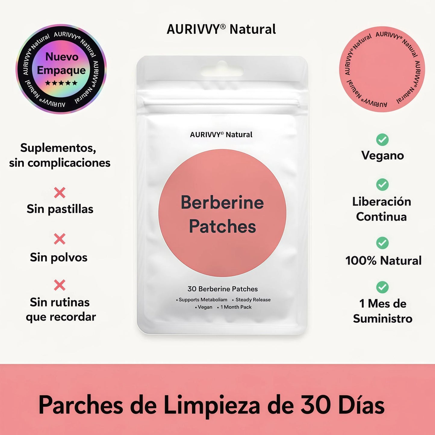 🌙 Parche Adelgazante de Berberina: ✅ Controla el apetito, apoya la pérdida de peso y ve resultados en solo 7 días. ¡Úsalo una vez al día y comienza tu transformación